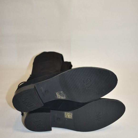 Stuart Weitzman Lowland Stretch Suede Over-the-Knee Boots Black Size 6.5 M S2167 - Picture 11 of 13